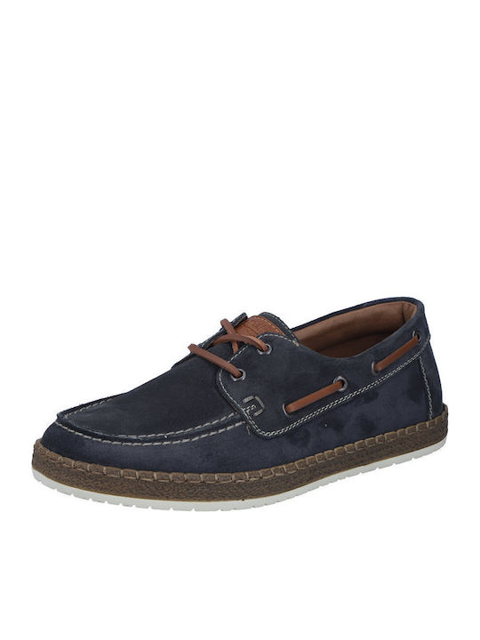 Rieker Leather Men's Casual Blue Shoes