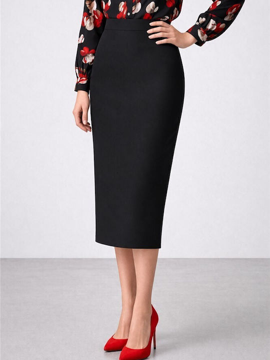 Passager Bleistift Hohe Taille Midi Damenrock S...