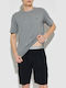 Emporio Armani Winter Men's Pyjama Grey Melange-black