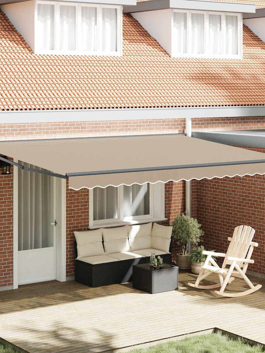 vidaXL Schelet De Copertină Terasă Cu LED 4.5x3m