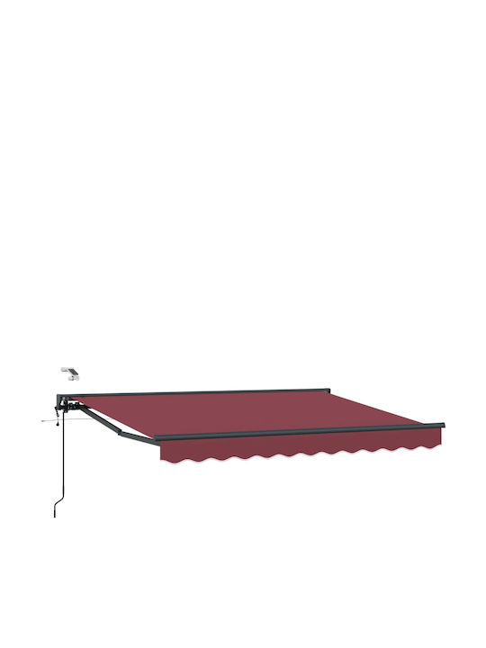 vidaXL Cort Terasă Burgundy 2.5x2m