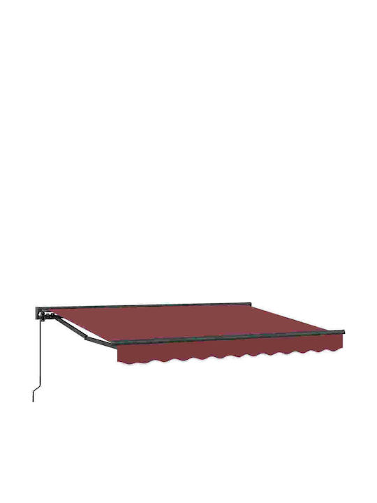 vidaXL Cort Terasă Cu LED Burgundy 3.5x2m
