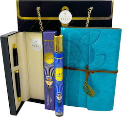 Prestige Blue Premium Set Cadou Unisex Jurnal Pix Haya Parfum 35 Ml În Cutie Elegantă Poșetă