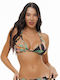 Topuri De Bikini Triunghi Cupe C Floral Negru
