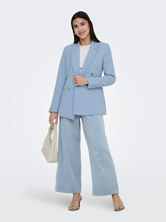 Only Дълго Дамско Строено Сако Soft Chambray