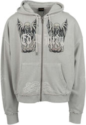 Ed Hardy Grey Cardigan With Hood Ed Hardy Grey Cardigan With Hood