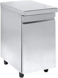 Niki Inox Metallic Storage Cupboard with Waste Bin 44x70x88cm