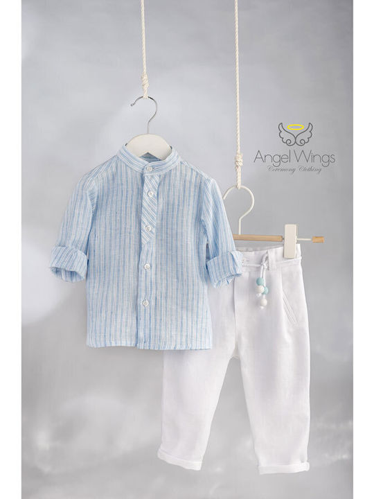 Angel Wings Βαπτιστικό Κοστούμι για Αγόρι Λευκό