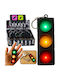 Keychain Flashing Traffic Light Educational Road Lights