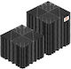 Vevor Set Plastic Floor with 50 Tiles 1.5mm L31xW31cm Black