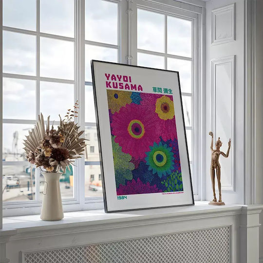 Poster Yayoi Kusama Bloom Harmony Art366 21cm X 30cm Λευκό Κάδρο Pvc