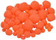 Pom Poms Orange Various Sizes 75pcs