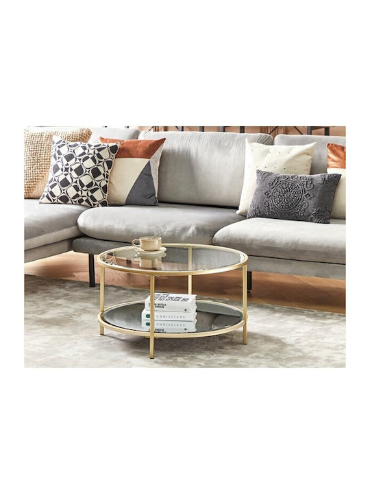 Round Side Table Berwyn 903 Glass Gold M40xD40cm