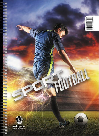Salko Paper Spiral School Notebook Ruled 240 Paper Sheets 4 Subjects Sport