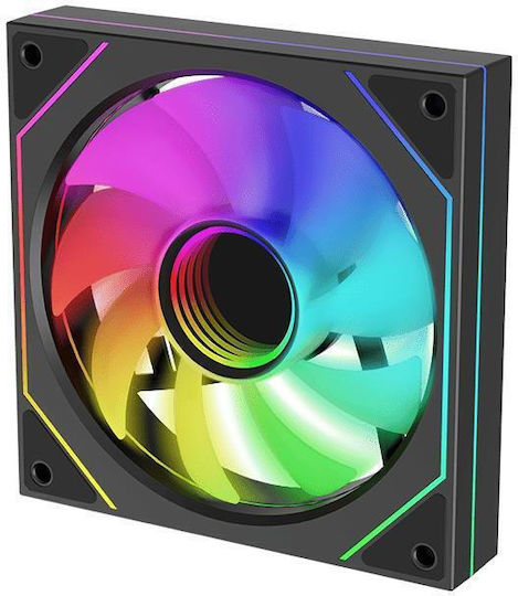 Xilence XF078 Reverse Blade Case Fan 120mm (1800rpm / 52cfm) with ARGB Lighting and 3-Pin / 4-Pin PWM Connection