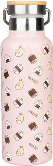 Pusheen Stainless Steel Kids Water Bottle Thermos Pink 500ml