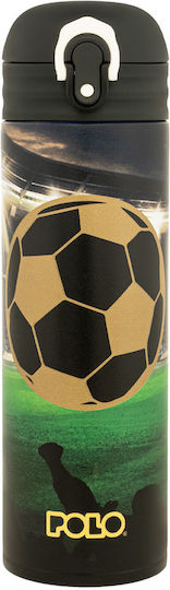 Polo Stainless Steel Kids Water Bottle Football Thermos with Straw Polo Junior 500ml