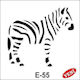 Șabloane 10x10 E-55 Artebella Zebre