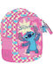 Backpack 32x18x43cm 3 Compartments Stitch Pink