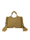 Bag to Bag Wicker Beach Bag Green