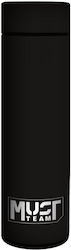 Thermosflasche 500ml Rostfreier Stahl Led 6,5×22,5cm Must Team Schwarz Thermosflasche 500ml Rostfreier Stahl Led 6,5×22,5cm Must Team Schwarz