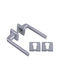 Hoppe Middle Door Lever With Silver Rosette