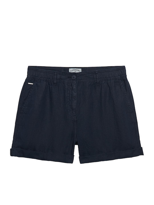 Superdry D2 Stud Mid Rise Γυναικείο Λινό Σορτς ...