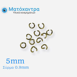 Steel Link 5x0.9mm Gold 80 Pieces