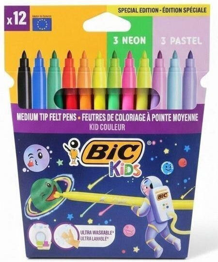 BIC Μαρκαδόροι Ζωγραφικής Σετ 12 χρώματα