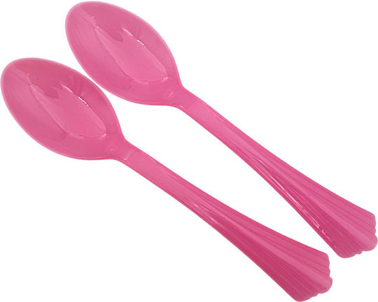 Set Linguri Din Plastic 20 Bucăți Alegere Culoare Roz