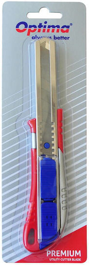 Cuttere Optima Cutter Optima Premium 18mm Lamă Sk5 2 Funcții Șină Metal Aluminiu Abs