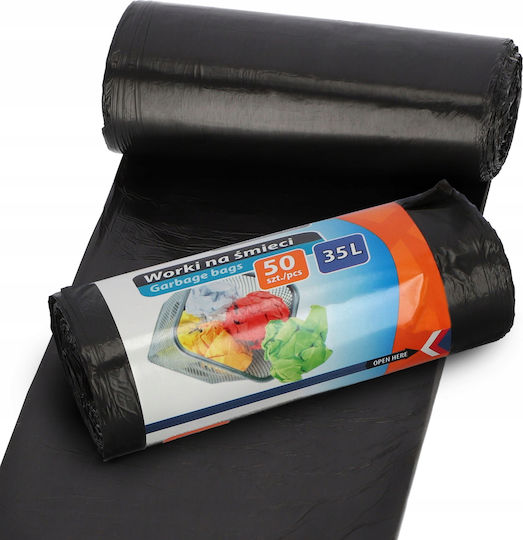 RAVI Σακούλες Απορριμάτων Χωρητικότητας 35lt 50τμχ Μαύρες