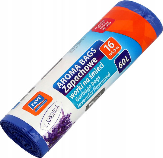 RAVI Sacuri De Gunoi Parfumate Capacitate 60lt 16 Bucăți Violet