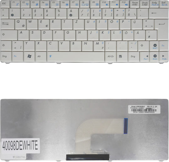 Deutsche Tastatur Für Laptop German Laptop Keyboard Asus Eee Pc N10 N10e N10j N10jb N10jc N10jh N10a N10c N10vn 1101 1101h 1101ha 1101hab 1101hag V090262bk2 De White Κωδ.40098dewhite