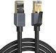 Ugreen F/FTP Cat.8 (40Gbps) Καλώδιο Δικτύου Ethernet 5m Μαύρο