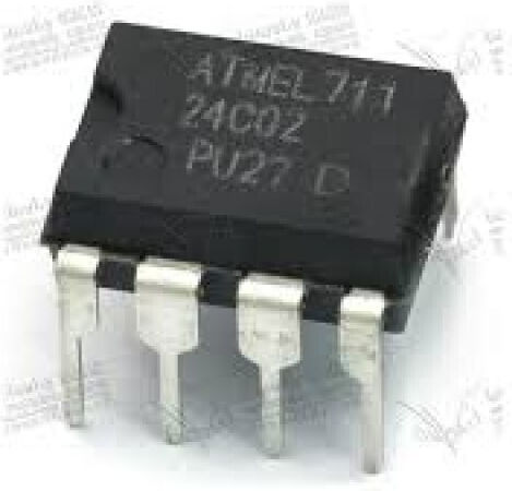 Μνήμη 24c04 Σειριακή Eeprom 2c 256x8bit 4 5x5 5v 400khz Dip8