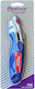 Optima Cutter Pro Trapezförmige Klinge + 4 Behandelte Sk2 Klingen 2 Funktionen Zink Gummi Griff