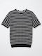 Tricou Albastru Cu Dungi