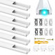 Chesbung Aluminiumprofil Für LED-Streifen Set 6 Stück 1 m U-Form Weiß