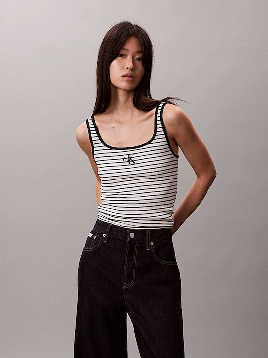 Calvin Klein Bluză Damă Bumbac Fără Mâneci Neagră