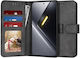 Techsuit Diary Book Δερματίνης Μαύρο (Poco X8 Pro Max)
