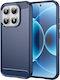 Techsuit Carbon Silicone Blue Back Cover (Xiaom...