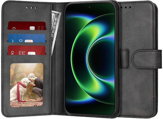 Techsuit Synthetic Leather Diary Book Black (Xiaomi 17 Ultra)