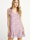 Summer Mini Dress with Ruffles Lilac FBL013-124-13-Lilac