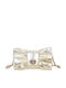 Gallantry Metallic Evening Clutch Women Bow Design Rotating Clasp Gold