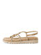 Leather Women's Sandals Beige