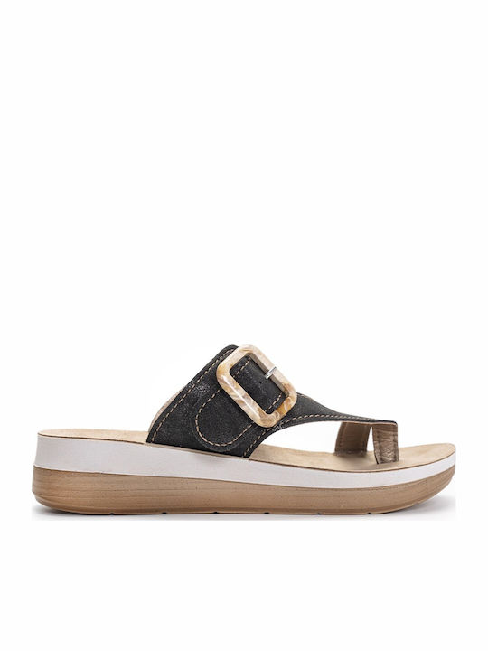 Leather Women's Anatomic Black Sandals