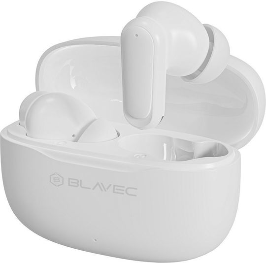 Blavec BW-08 Speak AI In-ear Bluetooth Handsfree Earphones with Charging Case White