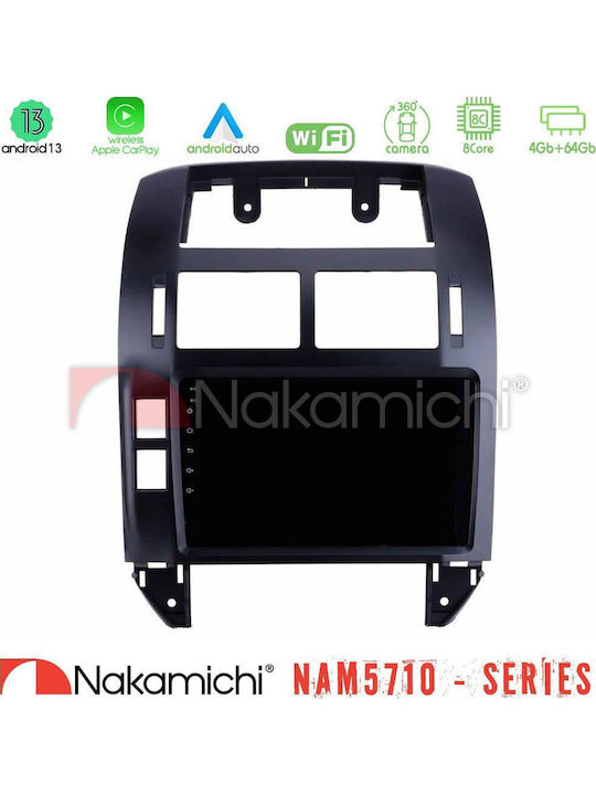Nakamichi Car Audio System for Volkswagen Polo 2002-2009 Bluetooth USB WiFi GPS Apple CarPlay Android Auto with 9" Touch Screen