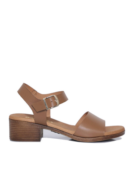 Ragazza Damen Sandalen Leder Tabac Braun